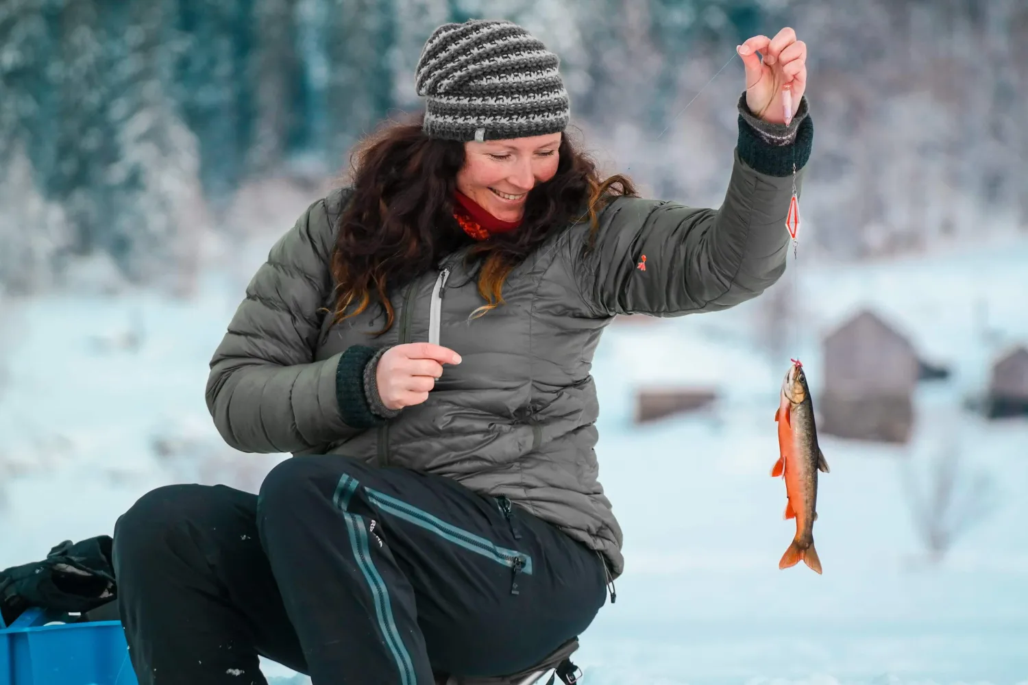 Ice fishing at Myrkdalen